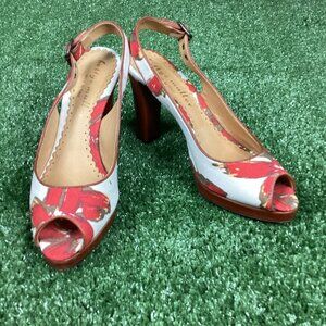 Bettye Muller Open Toe Slingback Platform Shoes 40